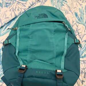 The North Face Aqua and Teal Backpack